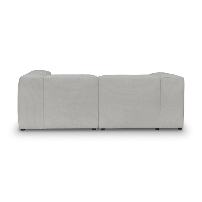 Modernes kleines Ecksofa 220x210cm Luss hellgrau Chenille |MONI.PL