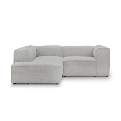 Modernes kleines Ecksofa 220x210cm Luss hellgrau Chenille |MONI.PL