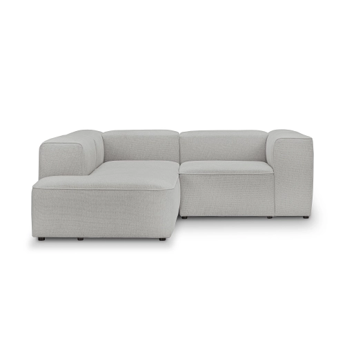Modernes kleines Ecksofa 220x210cm Luss hellgrau Chenille |MONI.PL