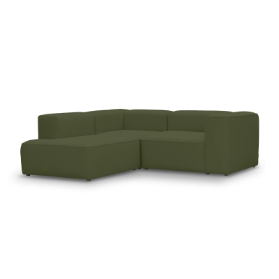Mały narożnik 220x210 cm Luss oliwkowy boucle I MONONI.PL
