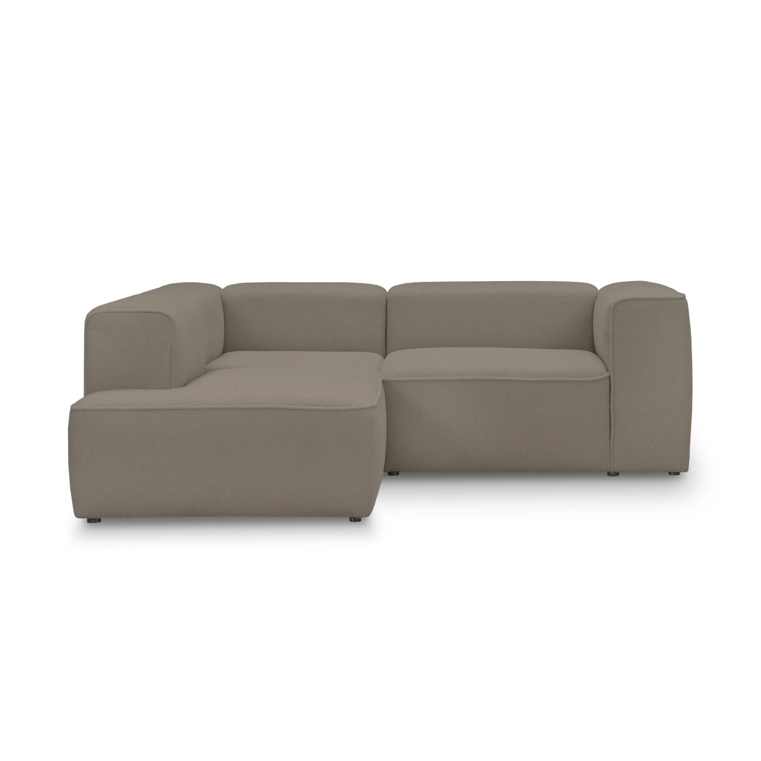 Kleines Ecksofa 220x210 cm Luss coffee boucle I MONONI.PL