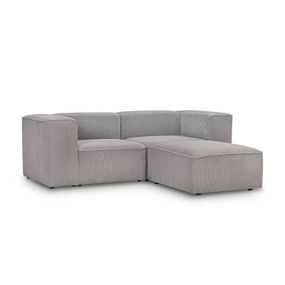 Mały narożnik modułowy 220x200 cm Luss jasnoszary sztruks | MONONI.pl