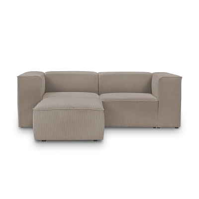 Nowoczesny narożnik modułowy 220x200 cm Luss taupe sztruks | MONONI.pl