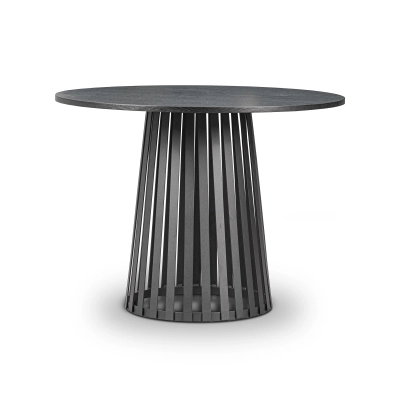 Amalfi runder Tisch 100 cm mit furnierter schwarzer Platte I MONONI.PL