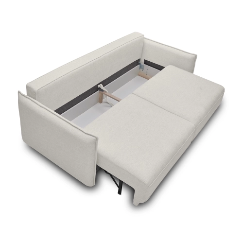 Sofa rozkładana 227x110 cm Lorena jasno szary dzianina | MONONI.PL