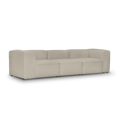 Bequemes modulares Sofa 300x100 cm Luss hellbeige boucle I MONONI.PL