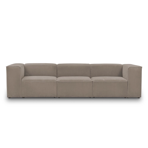 Duża sofa modułowa 3 osobowa 300x100 cm Luss taupe sztruks | MONONI.PL