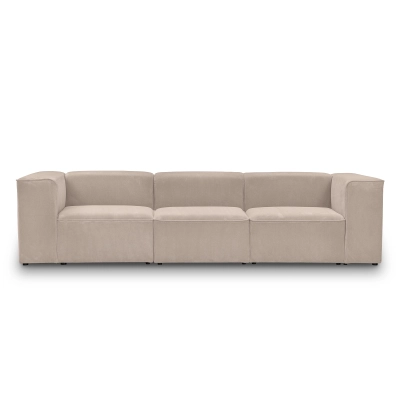 Duża sofa modułowa 3 osobowa 300x100cm Luss beżowa sztruks I MONONI.PL