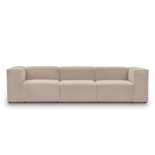 Duża sofa modułowa 3 osobowa 300x100cm Luss beżowa sztruks I MONONI.PL