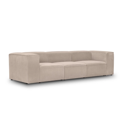 Großes modulares 3-Sitzer-Sofa 300x100cm Luss beige Kord I MONONI.PL