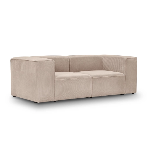 Sofa modułowa 2 osobowa 220x100 cm Luss beżowa sztruks I MONONI.PL