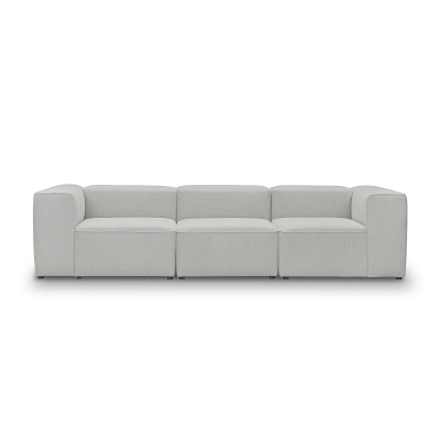 Bequemes 3-Sitzer-Modulsofa 330x100 cm Luss hellgrau I MONONI.PL