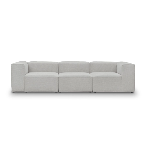 Bequemes 3-Sitzer-Modulsofa 330x100 cm Luss hellgrau I MONONI.PL