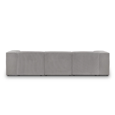 Nowoczesna sofa modułowa 330x100 cm Luss jasnoszara sztruksI MONONI.PL