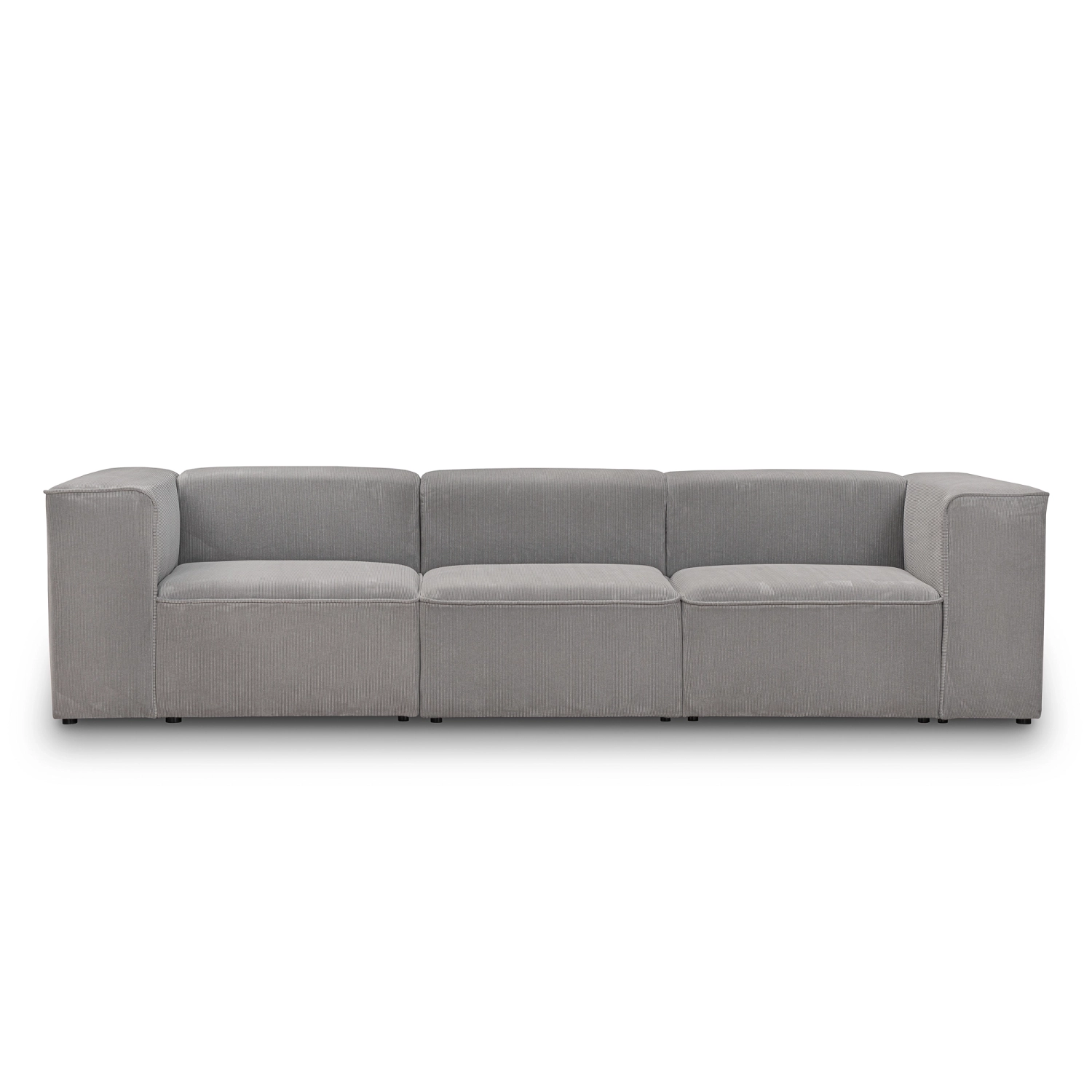 Modernes modulares Sofa 330x100 cm Luss hellgrauer KordI MONONI.PL