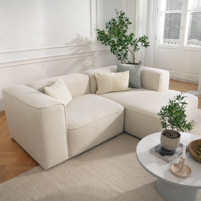 Modulares 2-Sitzer Schlafsofa 220x160 cm Luss rust boucle| MONONI.PL