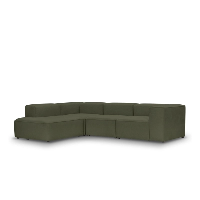 Narożnik modułowy 290x210 cm Luss oliwkowa zieleń szenil I MONONI.PL