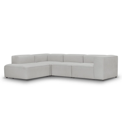Modernes Ecksofa Luss 290x210 cm hellgrau Chenille I MONONI.PL
