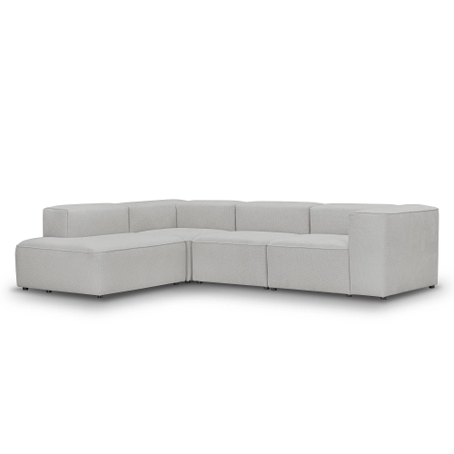Modernes Ecksofa Luss 290x210 cm hellgrau Chenille I MONONI.PL