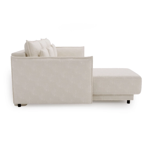 Ecksofa 247x187 mit Schlaffunktion Lorena boucle creme |MONI.PL