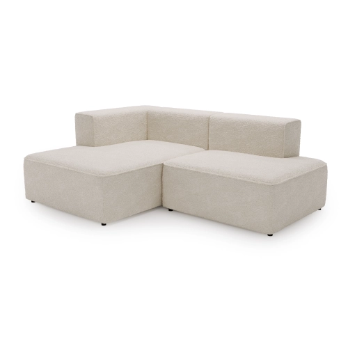Narożnik modułowy 220x160 cm Luss śmietankowy beż boucle | MONONI.PL