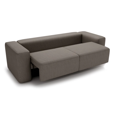 Nowoczesna sofa z funkcją spania Luss 266x102 kawowa I MONONI.PL