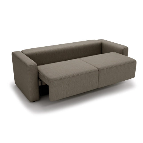 Nowoczesna sofa z funkcją spania Luss 224x102 kawowa I MONONI.PL