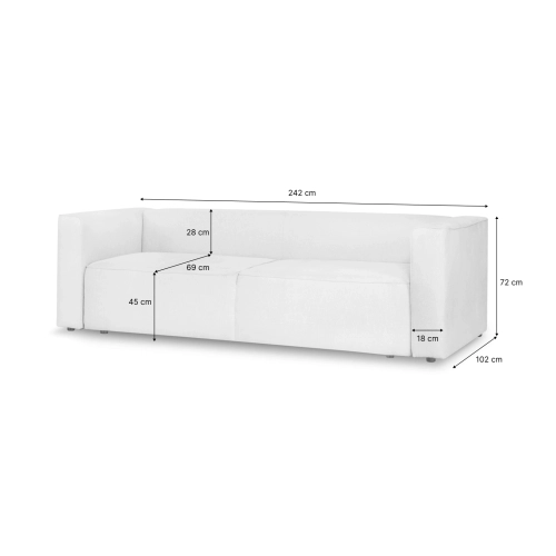 Modernes Sofa mit Schlaffunktion Luss 224x102 Kaffee I MONONI.PL