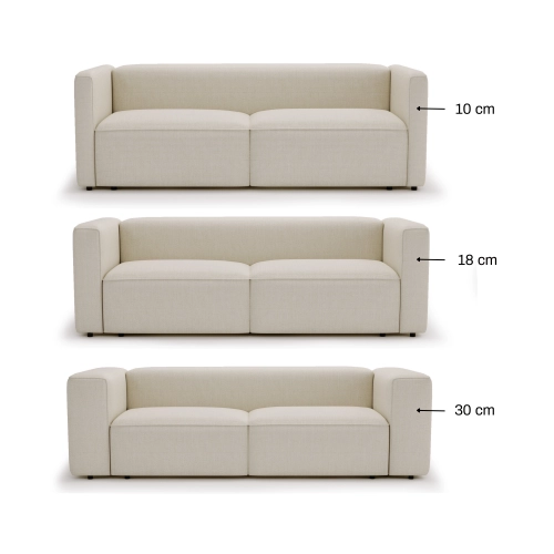 Nowoczesna sofa z funkcją spania Luss 242x102 beżowa I MONONI.PL