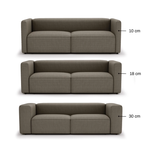 Modernes Sofa mit Schlaffunktion Luss 266x102 Kaffee I MONONI.PL