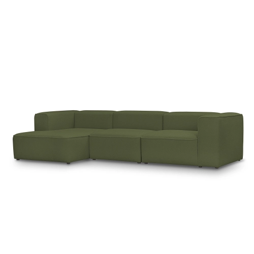 Narożnik modułowy 320x160 cm Luss oliwkowy boucle | MONONI.PL