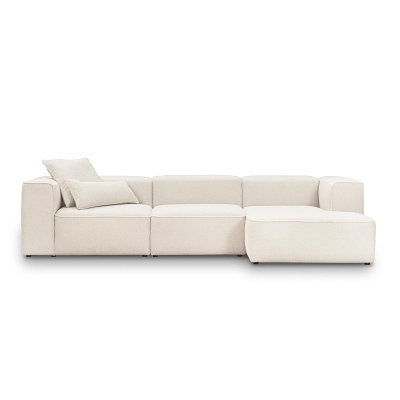 Modulares Ecksofa 290x210 cm Luss creme beige boucle I MONONI.PL