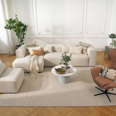 Narożnik modułowy 300x160 cm Luss pomarańczowy plecionka I MONONI.pl