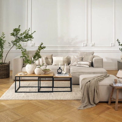 Narożnik modułowy 320x160 cm Luss taupe plecionka I MONONI.PL