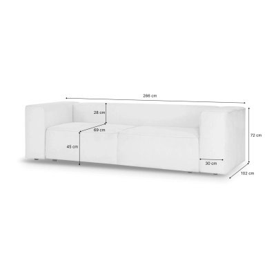 Sofa z funkcją spania Luss 266x102 cm