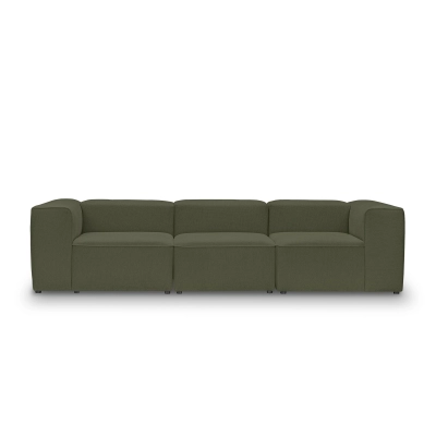 Bequemes 3-Sitzer Modulsofa 330x100 cm Luss oliv I MONONI.PL