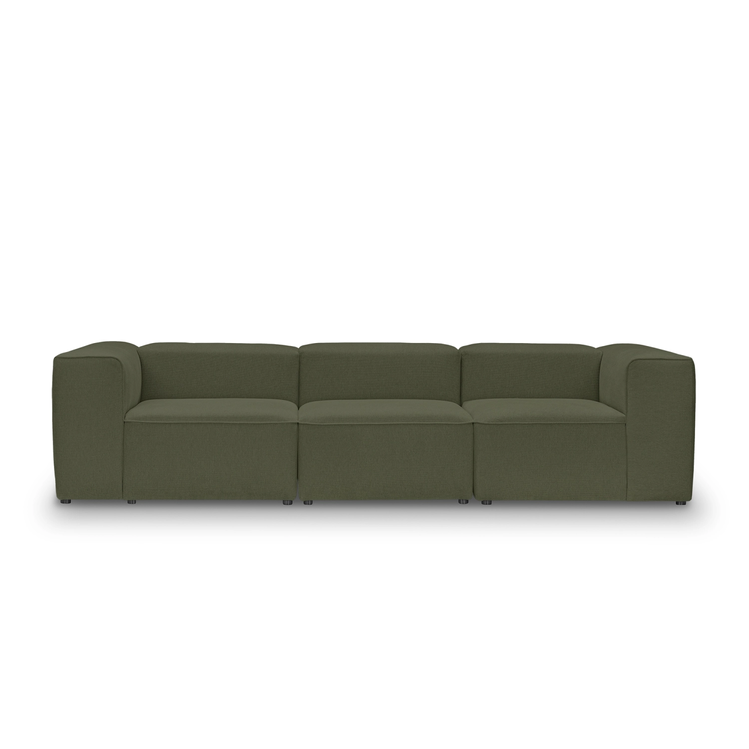 Wygodna sofa modułowa 3 osobowa 330x100 cm Luss oliwkowa I MONONI.PL