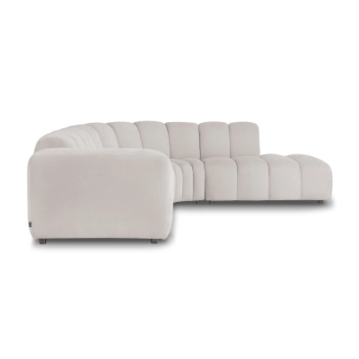 Modulares 5-Sitzer Schlafsofa 302x278 cm Bliss beige Chenille