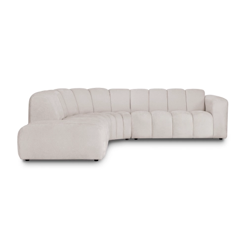 Modulares 5-Sitzer Schlafsofa 302x278 cm Bliss beige Chenille