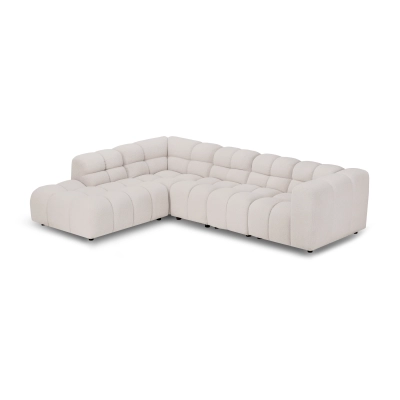 Modulares Ecksofa Amaris 297x221 cm beige boucle | MONONI.PL