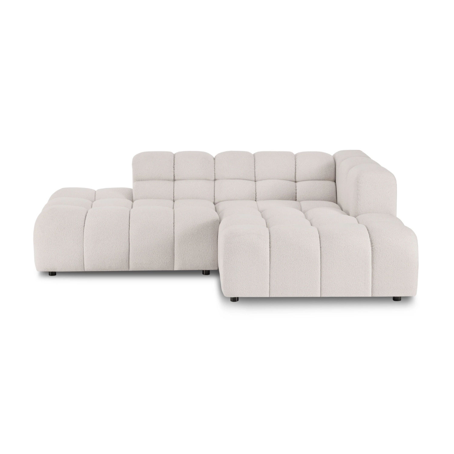 Modulares offenes Ecksofa Amaris 233x165 cm beige boucle | MONONI.PL