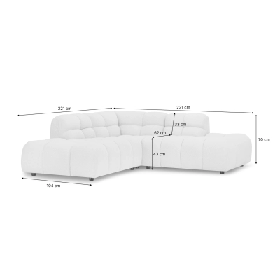Modulares Ecksofa Amaris 221x221 cm hellbeige boucle | MONONI.PL