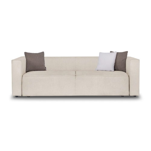 Nowoczesna sofa z funkcją spania Luss 242x102 beżowa I MONONI.PL