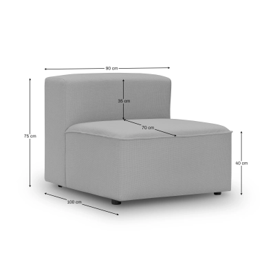 Mittelmodul 90x100 cm Luss geflochten I MONONI.PL