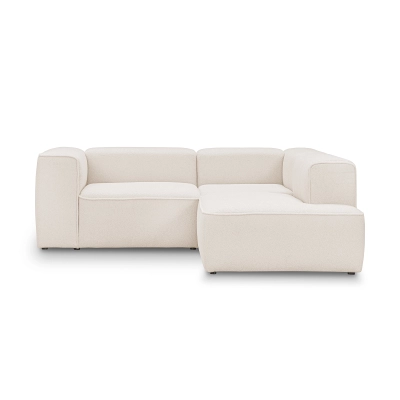 Kleines Ecksofa 220x210 cm Luss creme-beige boucle I MONONI.PL