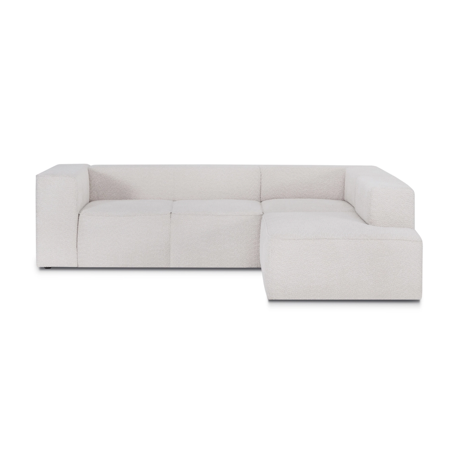 Ecksofa mit Schlaffunktion Luss 276x210 cm beige boucle I MONONI.PL