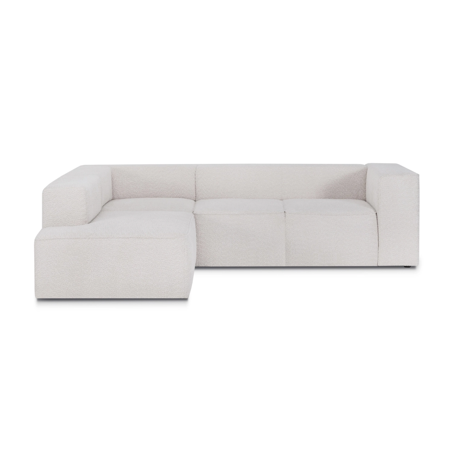 Ecksofa mit Schlaffunktion Luss 276x210 cm beige boucle I MONONI.PL