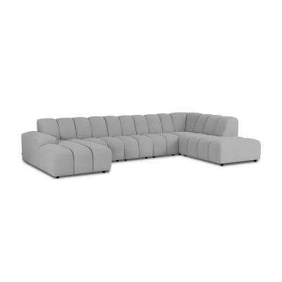 Modulares Ecksofa Bliss 406x244 cm hellgrau boucle | MONONI.PL