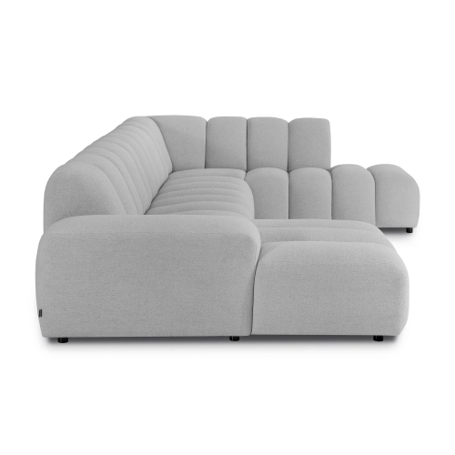 Modulares Ecksofa Bliss 406x244 cm hellgrau boucle | MONONI.PL