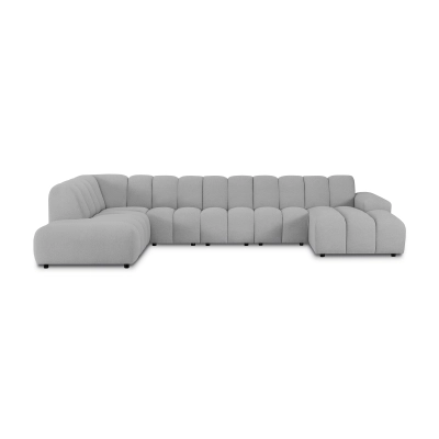 Modulares Ecksofa Bliss 406x244 cm hellgrau boucle | MONONI.PL